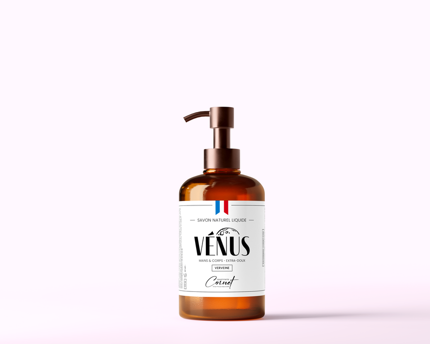 Savon naturel liquide : Vénus (verveine) - Savonnerie Cornet