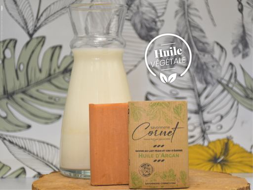 Savon huile d'Argan au lait frais et cru d'ânesse. - Savonnerie Cornet