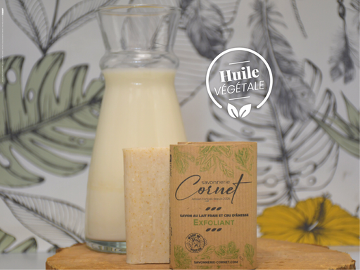 Savon Exfoliant au lait frais et cru d'ânesse. - Savonnerie Cornet