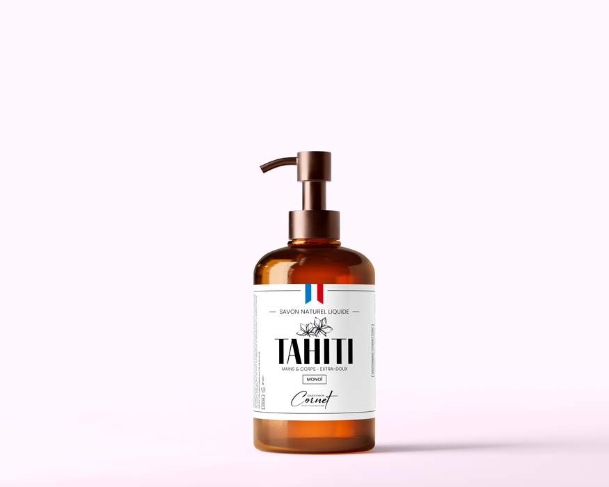 Savon naturel liquide : Tahiti (monoï)